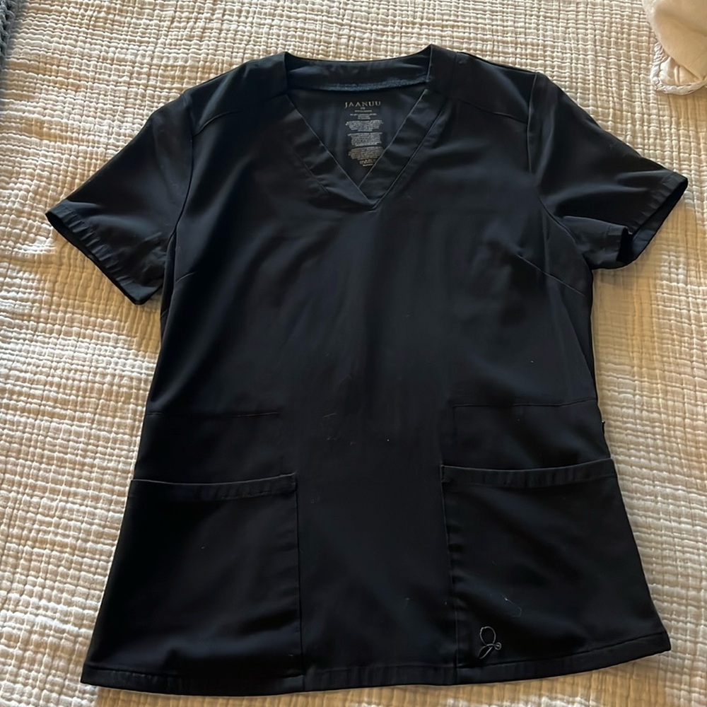 Jaanuu XS Black Scrub Top